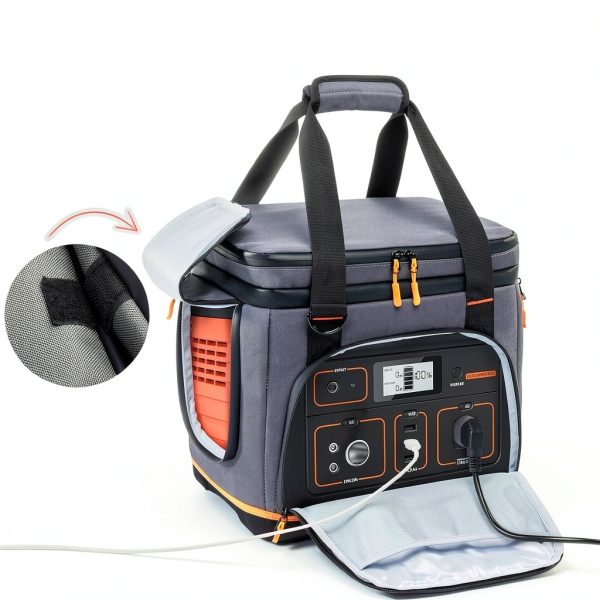 FRECOLSH Travel Power Station Carry Bag Grey XL Hard-Molded Bottom-4
