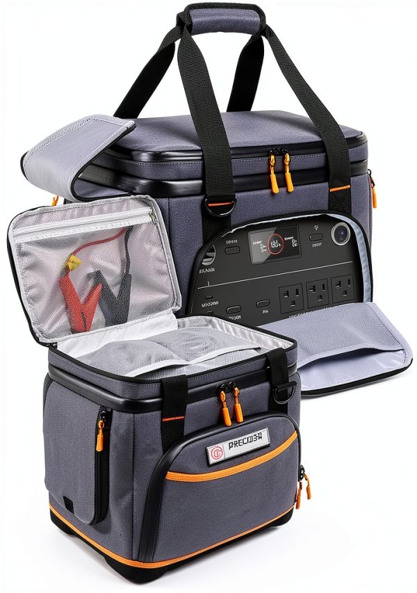 Jackery Power Station Travel Bag FRECOLSH XL Grey Waterproof Polyester-3