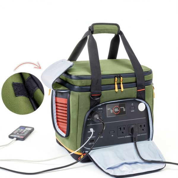 Jackery Power Station Travel Bag FRECOLSH XL Grey Polyester Case-4