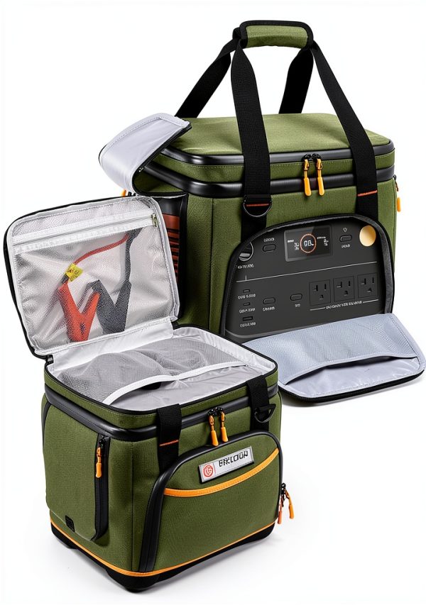 Jackery Power Station Travel Bag FRECOLSH XL Grey Polyester Case-3