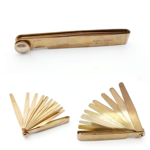 Runningfish Brass Feeler Gauge 0.03 to 1.0mm Single Set 13 Leaves-4
