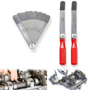 Offset Valve Tappet Gauge Set yourour 11-Blade Feeler Gauge Handles-0