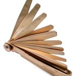 Runningfish Brass Feeler Gauge 0.03 to 1.0mm Single Set 13 Leaves-0