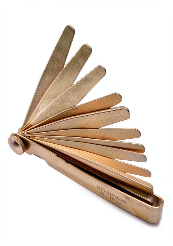 Runningfish Brass Feeler Gauge 0.03 to 1.0mm Single Set 13 Leaves-0