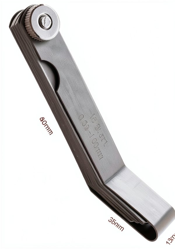 Mayata 100A16 0.05-1mm Curved Steel Feeler Gauge with 16 Blades-3
